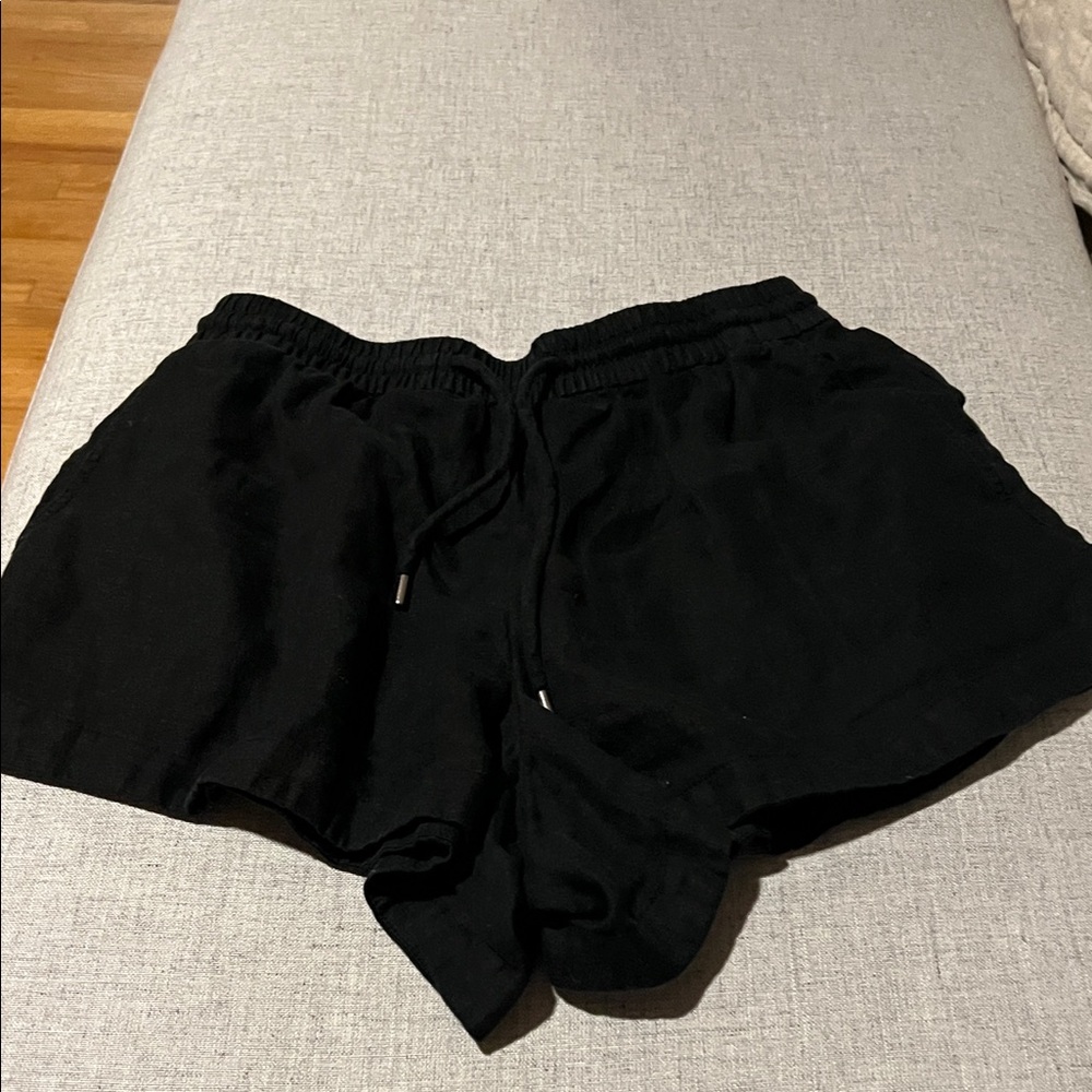 Classic Black Women's Linen Shorts